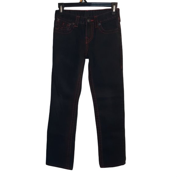 Straight jeans w/red stitching - Picture 2 of 13